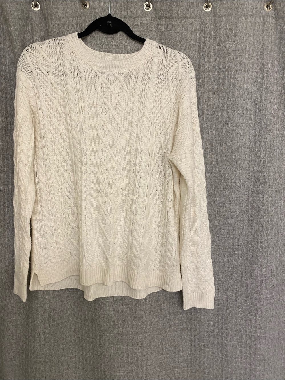 Staccato Ivory Cable-Knit Crewneck Sweater
